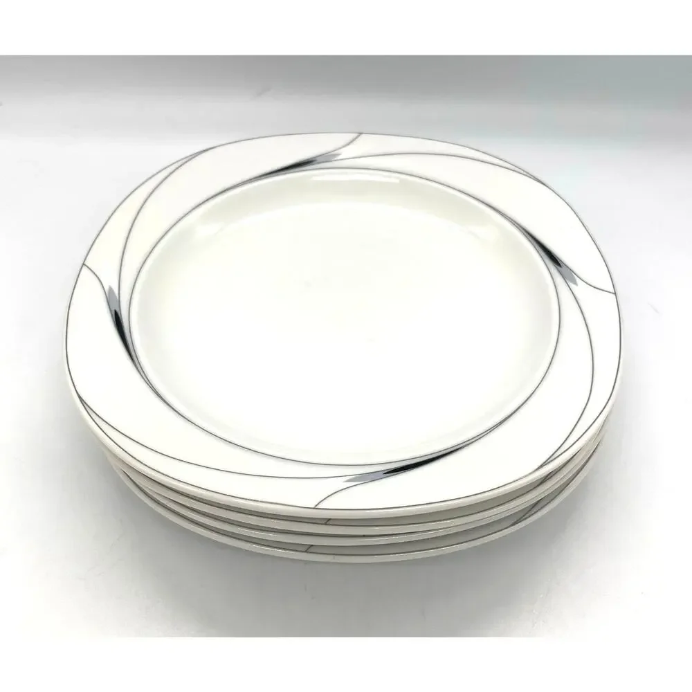 Mikasa L5806 Caviar 1990's Oven to Table Set of 4 Salad Plates 8